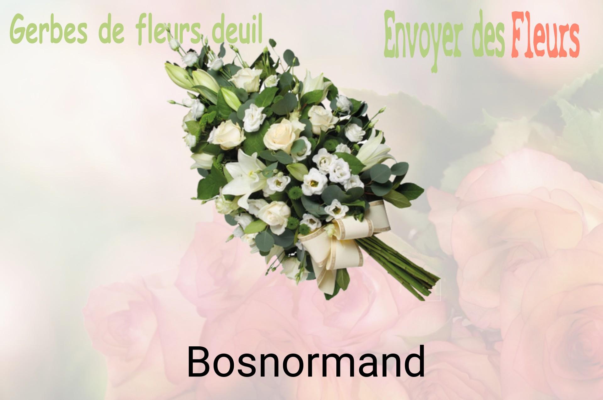 Gerbe de fleurs de deuil livrée à Bosnormand